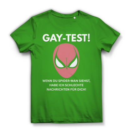 Gay Test wenn du Spider-Man siehst schlechte Nachrichten - Damen Premium Bio T-Shirt Real Green