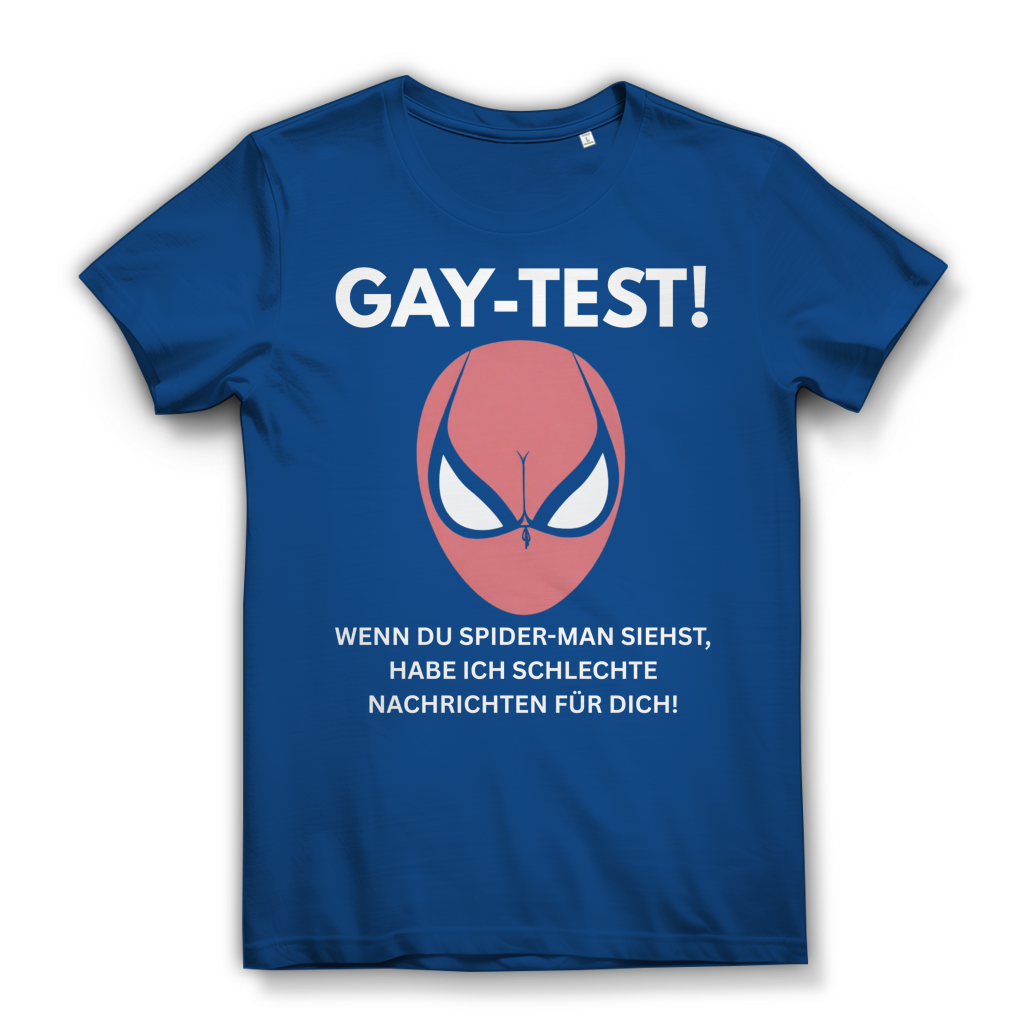 Gay Test wenn du Spider-Man siehst schlechte Nachrichten - Damen Premium Bio T-Shirt Royal Blue