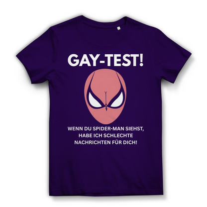Gay Test wenn du Spider-Man siehst schlechte Nachrichten - Damen Premium Bio T-Shirt Urban Purple