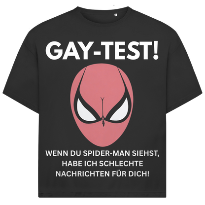 Gay Test wenn du Spider-Man siehst schlechte Nachrichten - Jack and Jones Oversize T-Shirt Black