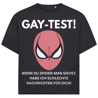 Gay Test wenn du Spider-Man siehst schlechte Nachrichten - Jack and Jones Oversize T-Shirt Asphalt