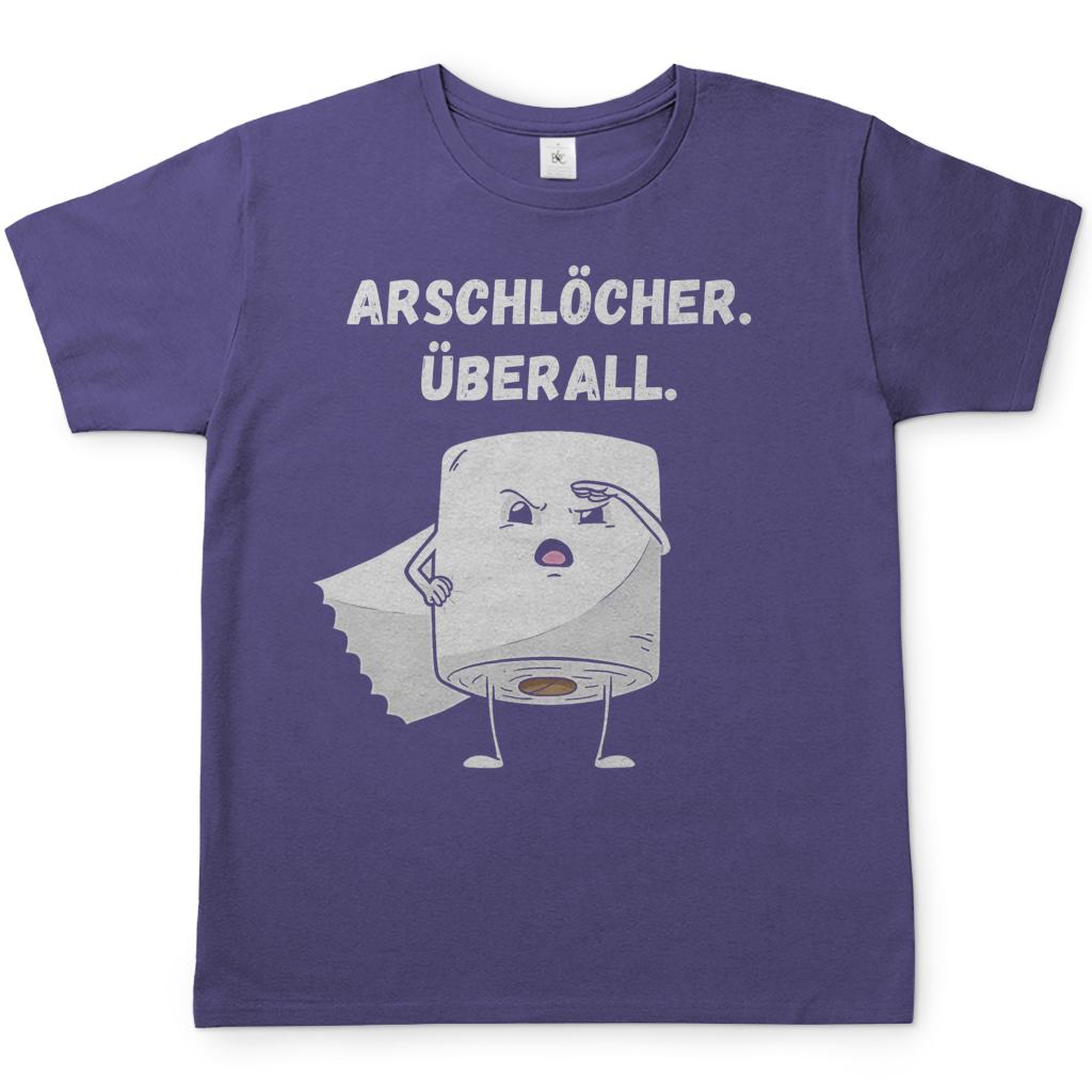 ARSCHLÖCHER. ÜBERALL. - Herren T-Shirt Millennial Lilac