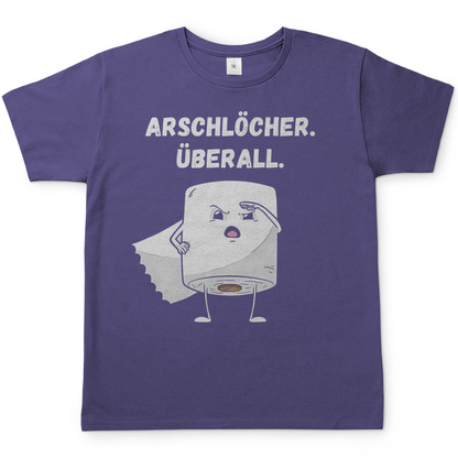 ARSCHLÖCHER. ÜBERALL. - Herren T-Shirt Millennial Lilac