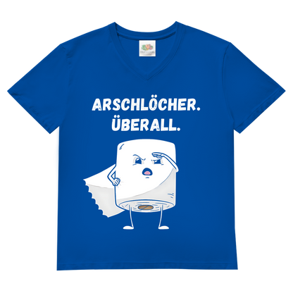ARSCHLÖCHER. ÜBERALL. - Herren V-Neck T-Shirt Royal Blue