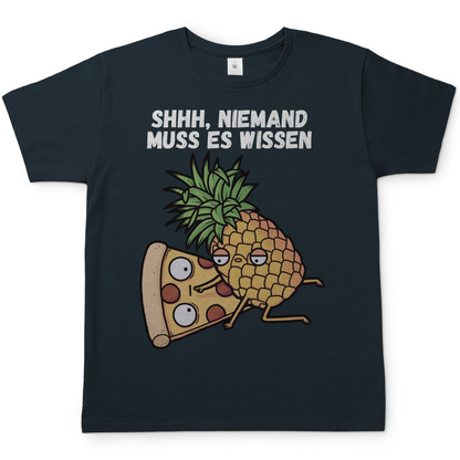 Pizza Hawaii Shhh niemand muss es wissen - Herren T-Shirt Dark Grey Solid
