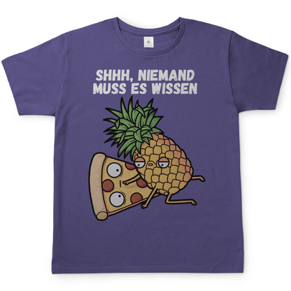 Pizza Hawaii Shhh niemand muss es wissen - Herren T-Shirt Millennial Lilac
