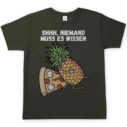 Pizza Hawaii Shhh niemand muss es wissen - Herren T-Shirt Urban Khaki
