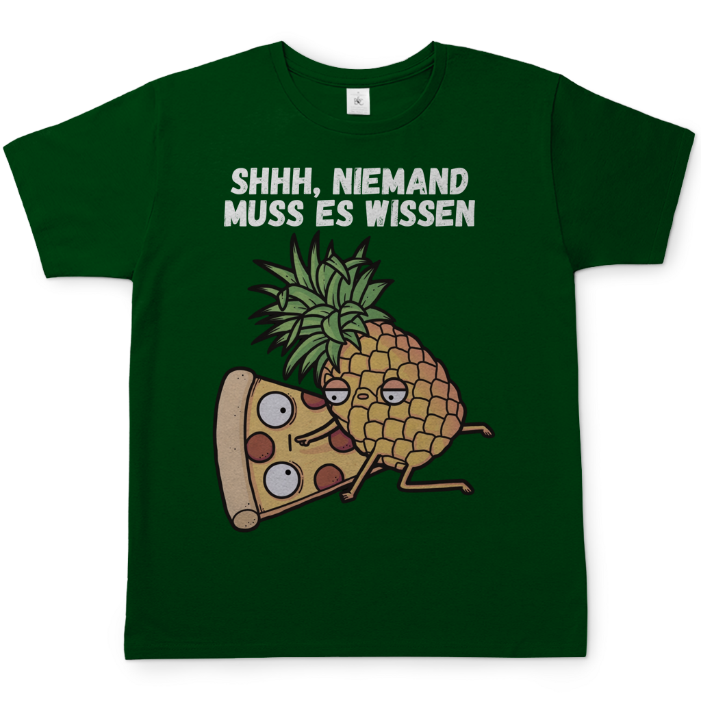 Pizza Hawaii Shhh niemand muss es wissen - Herren T-Shirt Bottle Green