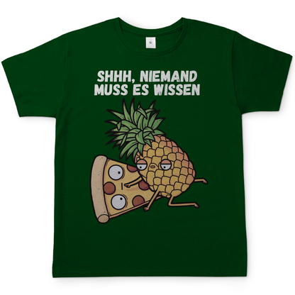 Pizza Hawaii Shhh niemand muss es wissen - Herren T-Shirt Bottle Green