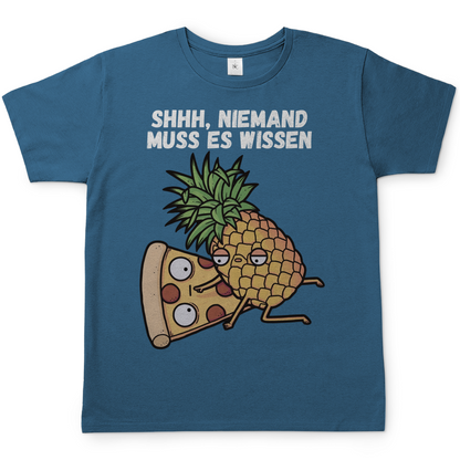 Pizza Hawaii Shhh niemand muss es wissen - Herren T-Shirt Stone Blue