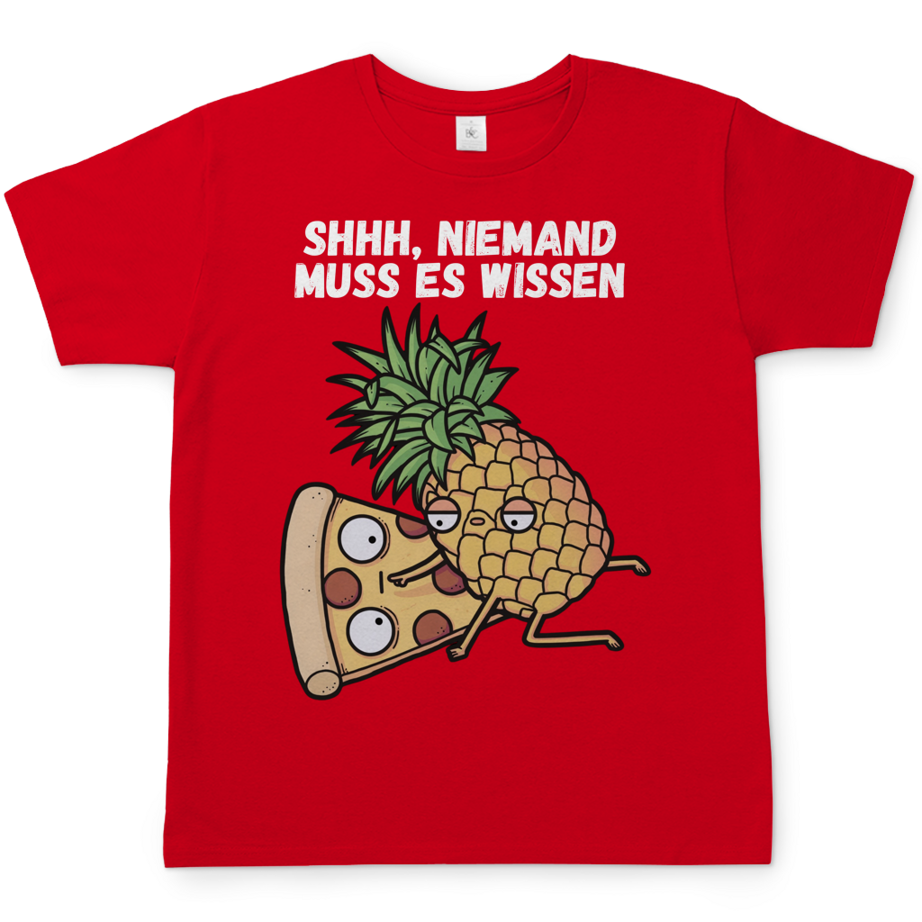 Pizza Hawaii Shhh niemand muss es wissen - Herren T-Shirt Red