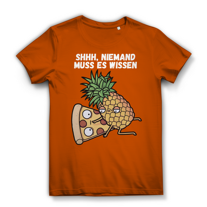 Pizza Hawaii Shhh niemand muss es wissen - Damen Premium Bio T-Shirt Urban Orange