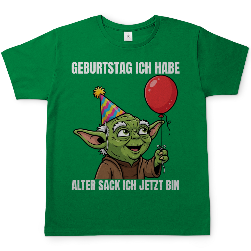 Geburtstag ich habe alter Sack ich jetzt bin Meister Yoda - Herren T-Shirt Kelly Green