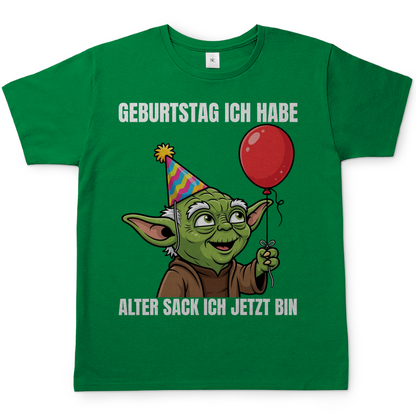 Geburtstag ich habe alter Sack ich jetzt bin Meister Yoda - Herren T-Shirt Kelly Green