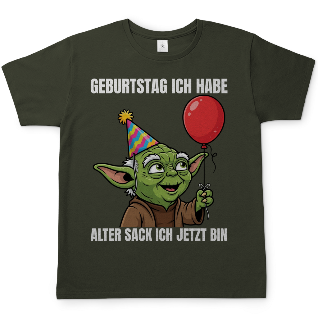 Geburtstag ich habe alter Sack ich jetzt bin Meister Yoda - Herren T-Shirt Urban Khaki