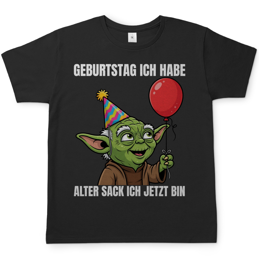 Geburtstag ich habe alter Sack ich jetzt bin Meister Yoda - Herren T-Shirt Black
