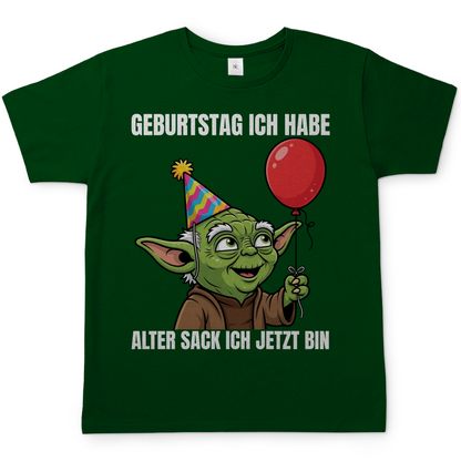 Geburtstag ich habe alter Sack ich jetzt bin Meister Yoda - Herren T-Shirt Bottle Green