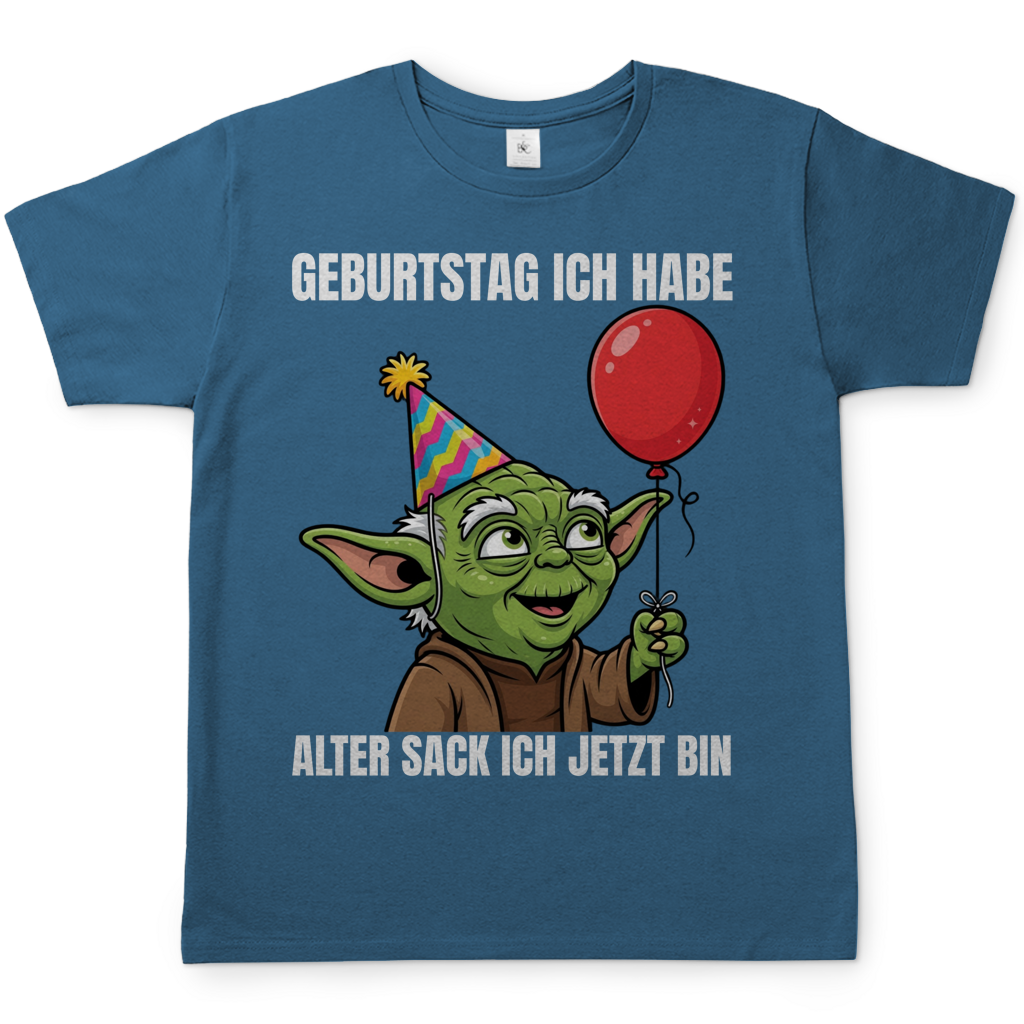 Geburtstag ich habe alter Sack ich jetzt bin Meister Yoda - Herren T-Shirt Stone Blue