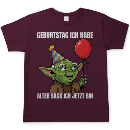 Geburtstag ich habe alter Sack ich jetzt bin Meister Yoda - Herren T-Shirt Burgundy