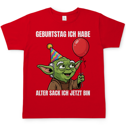 Geburtstag ich habe alter Sack ich jetzt bin Meister Yoda - Herren T-Shirt Red