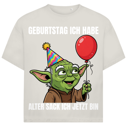 Geburtstag ich habe alter Sack ich jetzt bin Meister Yoda - Jack and Jones Oversize T-Shirt Egret