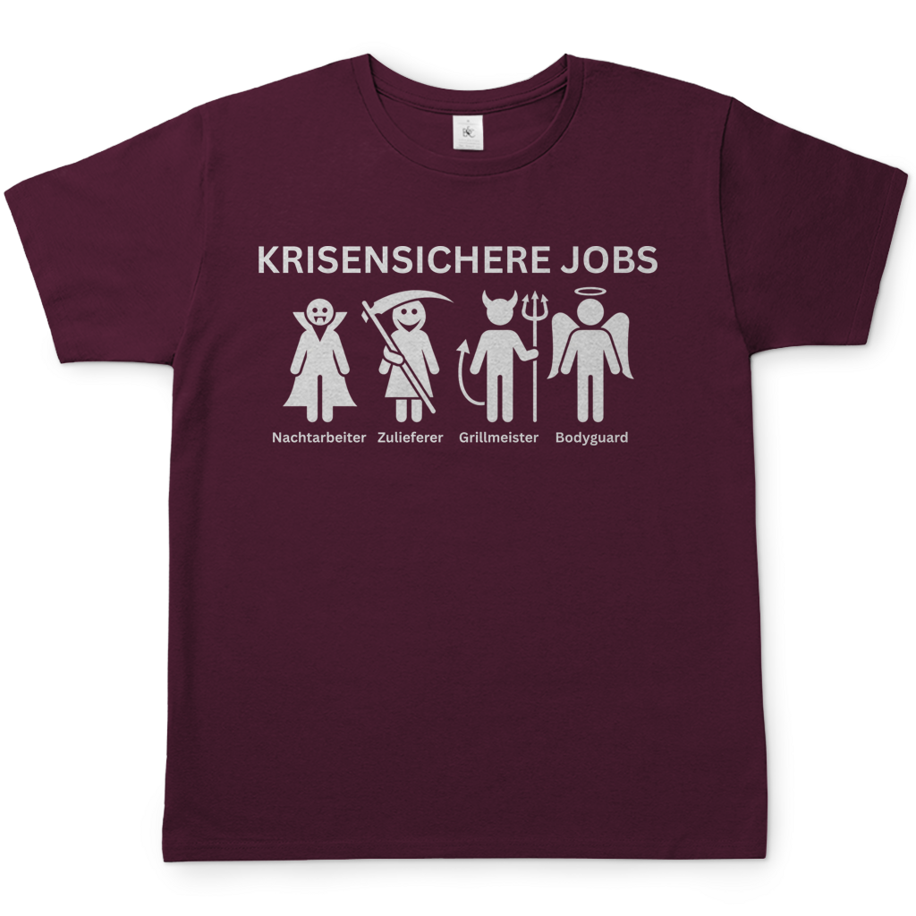 Krisensichere Jobs - Herren T-Shirt Burgundy