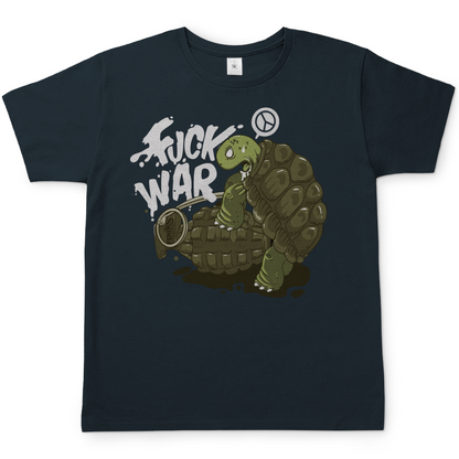 Fuck War Schildkröte Turtle - Herren T-Shirt Dark Grey Solid