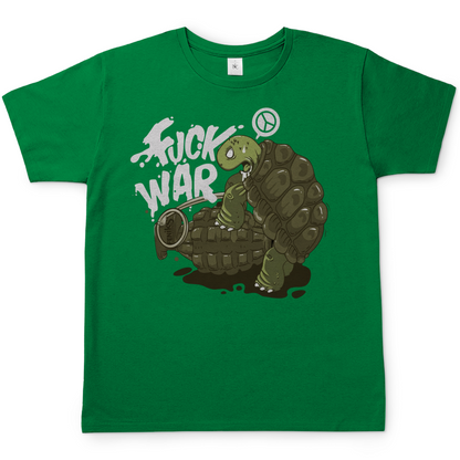 Fuck War Schildkröte Turtle - Herren T-Shirt Kelly Green