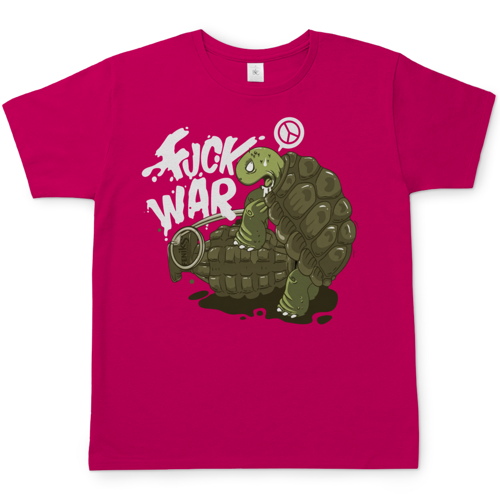 Fuck War Schildkröte Turtle - Herren T-Shirt Sorbet
