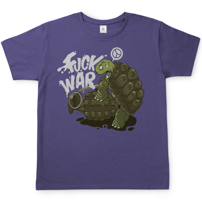 Fuck War Schildkröte Turtle - Herren T-Shirt Millennial Lilac