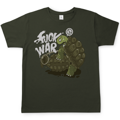 Fuck War Schildkröte Turtle - Herren T-Shirt Urban Khaki
