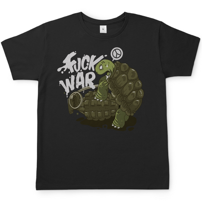 Fuck War Schildkröte Turtle - Herren T-Shirt Black