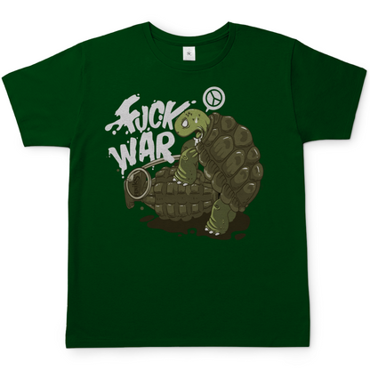 Fuck War Schildkröte Turtle - Herren T-Shirt Bottle Green