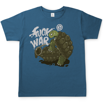 Fuck War Schildkröte Turtle - Herren T-Shirt Stone Blue