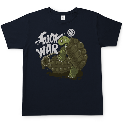 Fuck War Schildkröte Turtle - Herren T-Shirt Navy