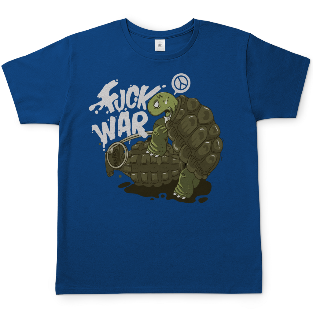 Fuck War Schildkröte Turtle - Herren T-Shirt Royal Blue