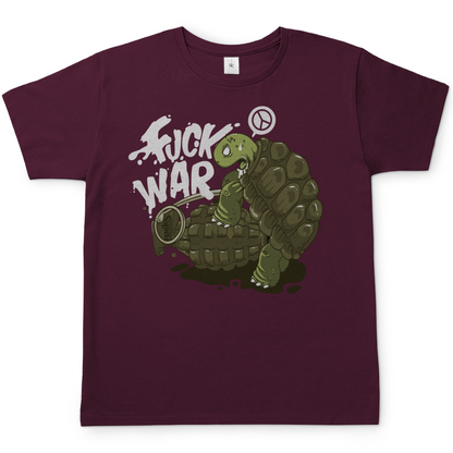 Fuck War Schildkröte Turtle - Herren T-Shirt Burgundy