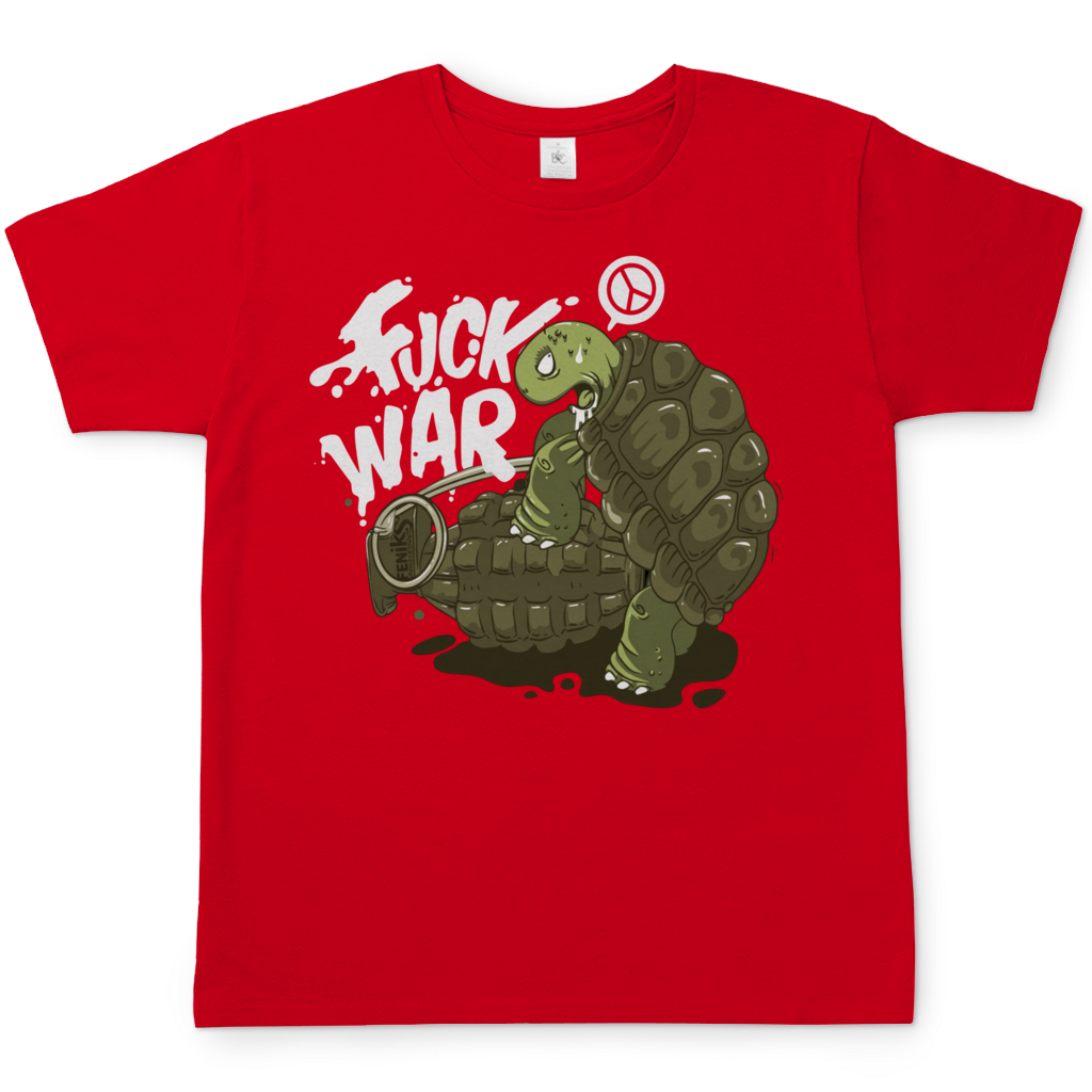 Fuck War Schildkröte Turtle - Herren T-Shirt Red