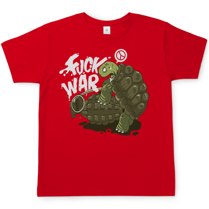 Fuck War Schildkröte Turtle - Herren T-Shirt Red
