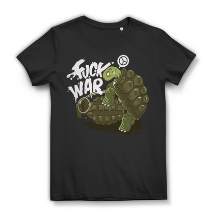 Fuck War Schildkröte Turtle - Damen Premium Bio T-Shirt Black