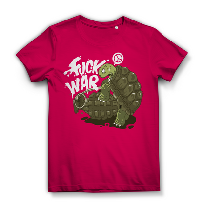 Fuck War Schildkröte Turtle - Damen Premium Bio T-Shirt Fuchsia