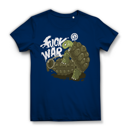 Fuck War Schildkröte Turtle - Damen Premium Bio T-Shirt Navy