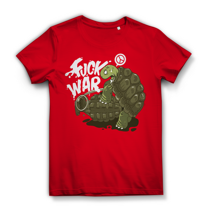 Fuck War Schildkröte Turtle - Damen Premium Bio T-Shirt Red