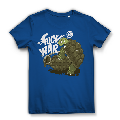 Fuck War Schildkröte Turtle - Damen Premium Bio T-Shirt Royal Blue