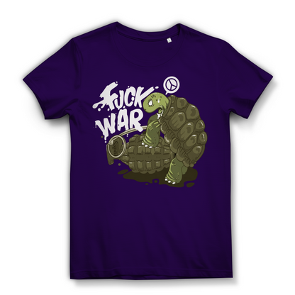 Fuck War Schildkröte Turtle - Damen Premium Bio T-Shirt Urban Purple