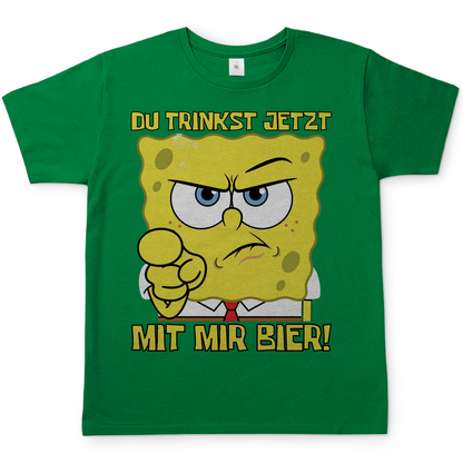 Du trinkst jetzt mit mir Bier - Herren T-Shirt Kelly Green
