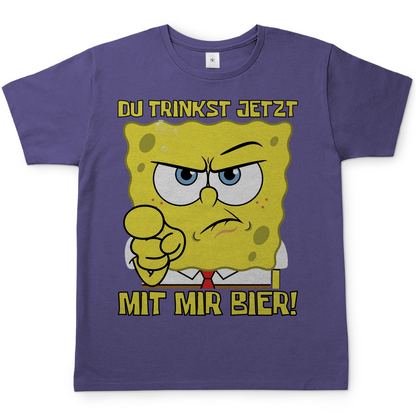 Du trinkst jetzt mit mir Bier - Herren T-Shirt Millennial Lilac