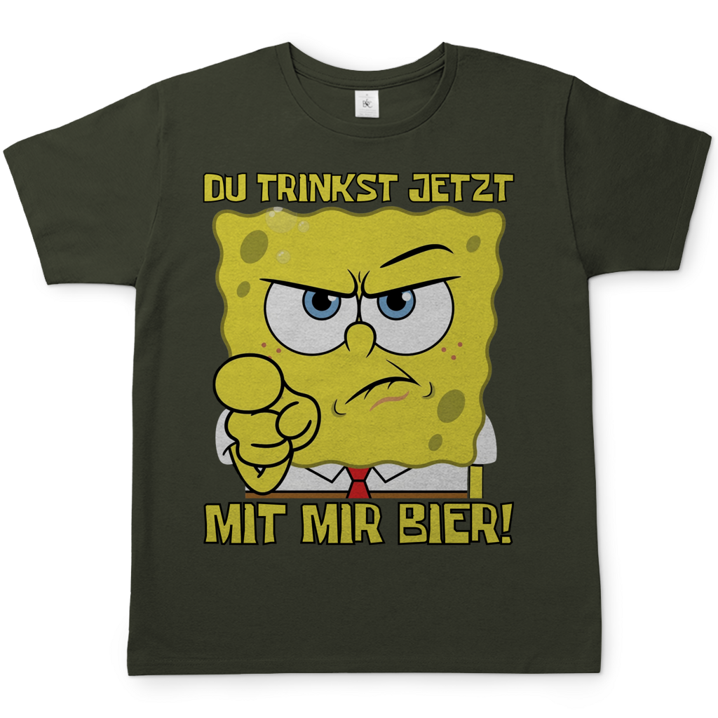 Du trinkst jetzt mit mir Bier - Herren T-Shirt Urban Khaki
