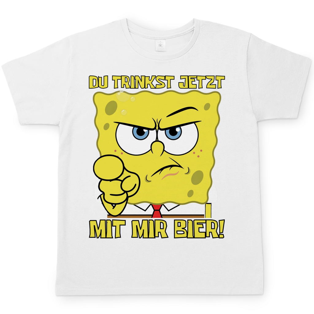 Du trinkst jetzt mit mir Bier - Herren T-Shirt White