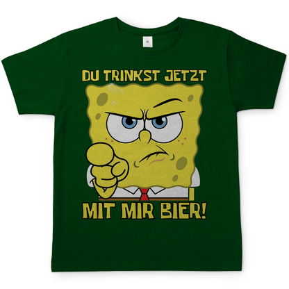 Du trinkst jetzt mit mir Bier - Herren T-Shirt Bottle Green